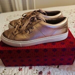Tory Burch Rose Gold Sneakers